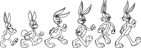 bugs bunny evolucion de happy rabbit